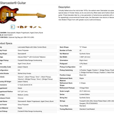 Fender Starcaster Semi-Hollow Body Electric Guitar - Aged Cherry Burst with Gig Bag image 24