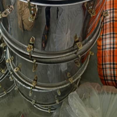 14" Stainless Steel Mirror Snare Drum - Polished Steel School Marching Band Drum | Practice Drum image 6