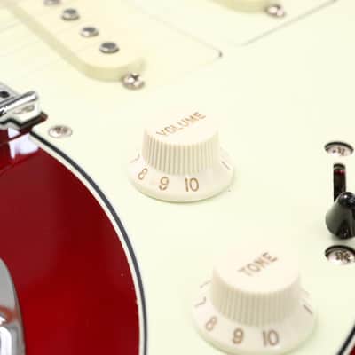 Mercurio Red Strat Stratocaster Electric Guitar Interchangeable Pickups #50809 image 24