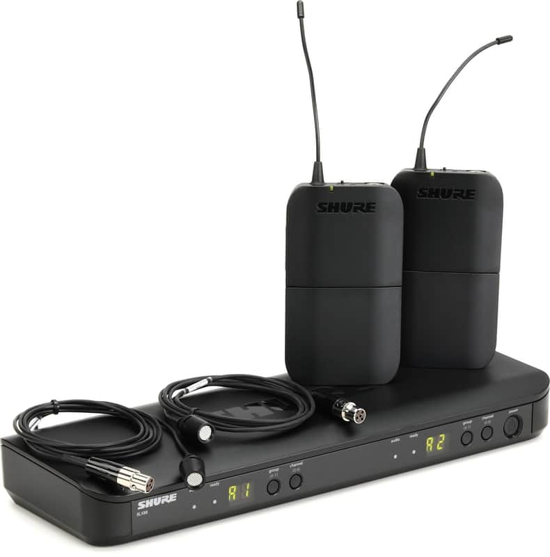 Shure BLX188/CVL Dual Channel Wireless Lavalier System - H10 Band image 1