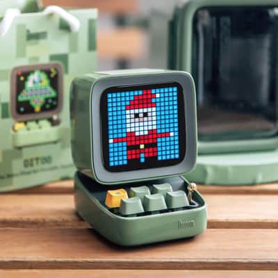 Smart Retro Pixel-Art Bluetooth Portable Speaker / Alarm Clock + Apps image 3
