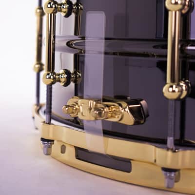 Ludwig LB417BT "Brass On Brass" Black Beauty 6.5x14" Snare Drum with Brass Hardware image 5