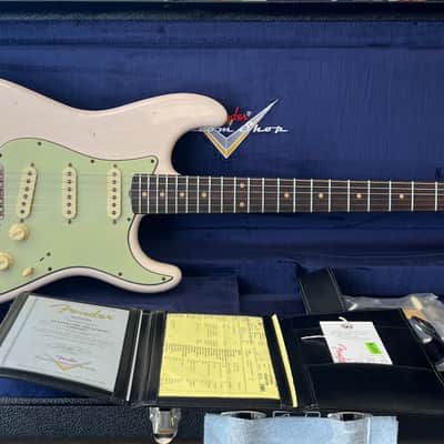 Fender Custom Shop 1959 Stratocaster Journeyman Relic 3A Rosewood Fingerboard, Super Faded Aged Shell Pink 9236091088 SERIAL NUMBER CZ582653 - 7.6 LBS image 3