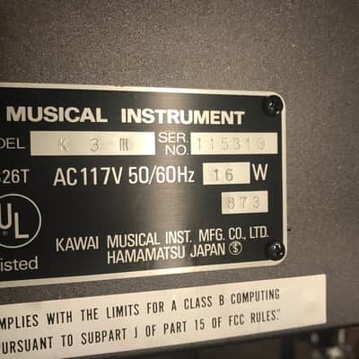 Kawai K3m 1980's - Black image 9