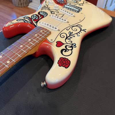 Fender Limited Edition Jimi Hendrix Artist Series Signature Monterey Pop Festival Graphic Stratocaster 2017 Strat PF Pau Ferro Fingerboard Fretboard Beautiful Upgrade Custom Fender Case Velour with Candy! image 11