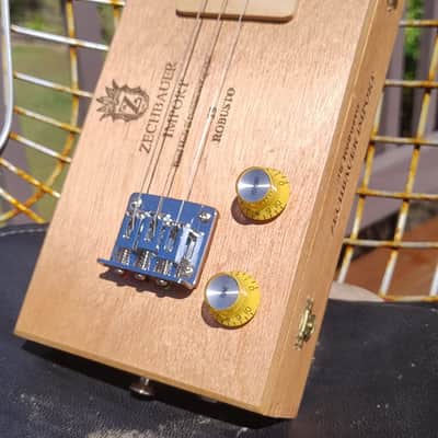 3-string fretless cigar box guitar image 2
