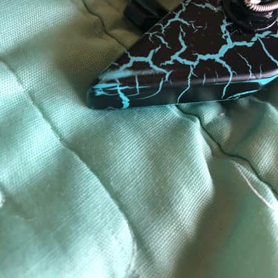 Ormsby Metal V 7 2021 Azure Crackle w/ Upgraded Floyd Rose and Screws Orginal Owner and Hard Case Rare Limited Run image 14