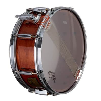 Pearl Omar Hakim Signature 13x5" Mahogany Snare Drum | Natural Mahogany Lacquer | Worldwide Ship | Authorized Dealer image 4
