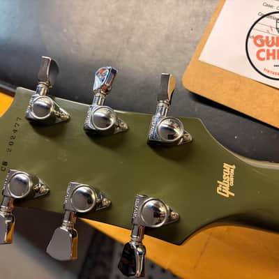 2022 Gibson Custom Shop Les Paul Custom Axcess Floyd Rose Olive Drab w/ OHSC + COA image 8