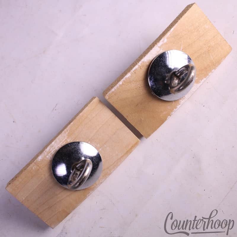Ludwig Marching Bass Drum Harness Mount Eyelet Hooks+Wood WFL Vintage 60s Chrome image 1