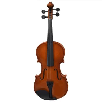 Violin Full Set with Bow and Chin Rest Dark Wood 4/4-Brown image 4