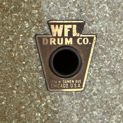 Vintage WFL LUDWIG 12x15 Parade Marching Mid-50's Snare Drum Mahogany 3PLY Silver Sparkle image 6