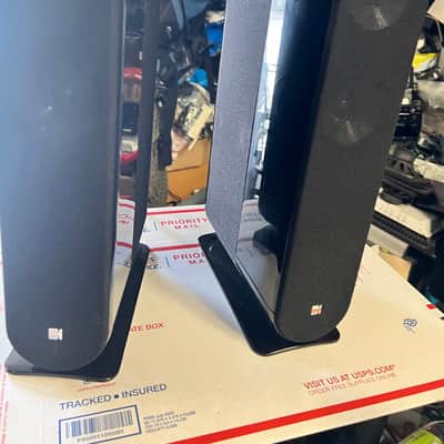 Pair Of KEF Model 7 Main / Stereo Speakers Used with Speaker Wire tested black image 18