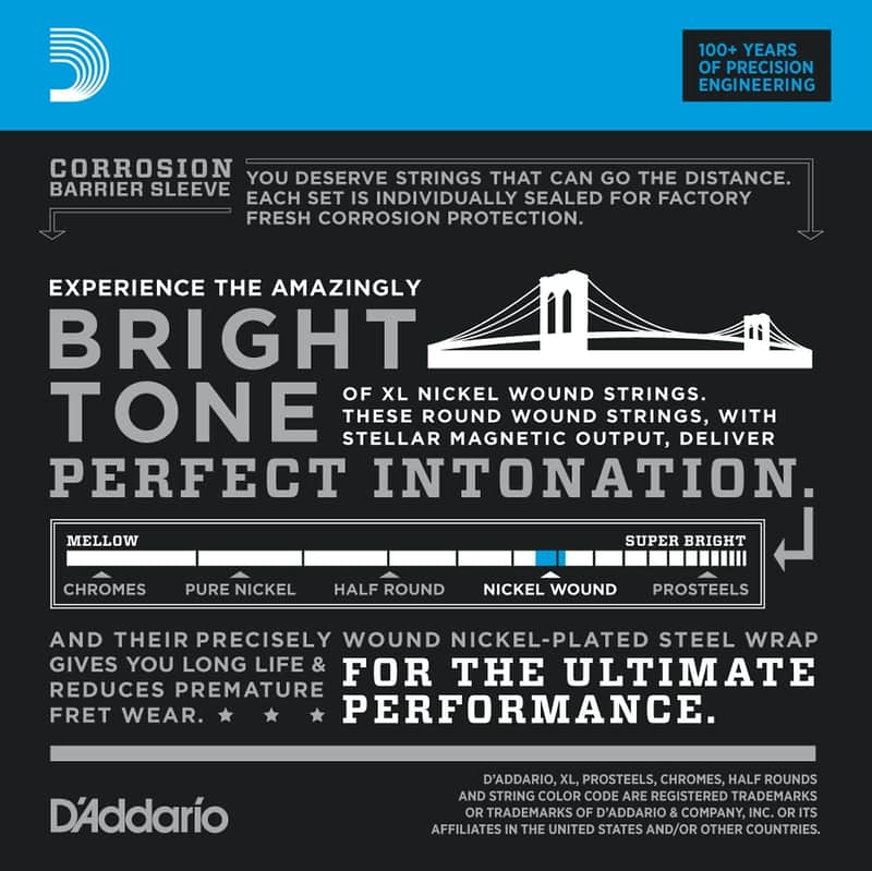 D'Addario EXL120-10P Nickel Wound Electric Guitar Strings, Super Light Gauge 10-Pack image 2