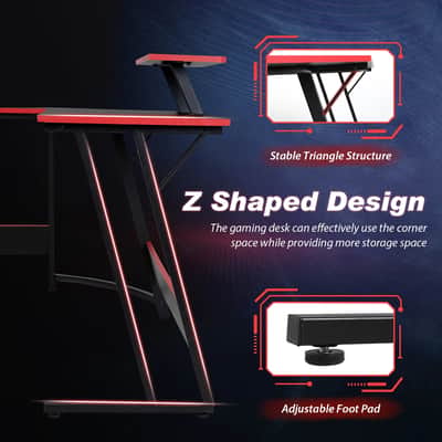 L-Shaped Music Producer Desk – Corner Computer Workstation with Raised Monitor Stand & Large Desktop image 4