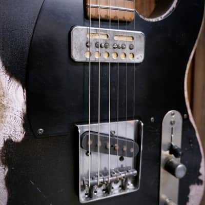 Keith Holland Custom T-ANS #1335 2025 - Black Nitro over Pink with Laser-Etched Paisley with Hard Case image 13