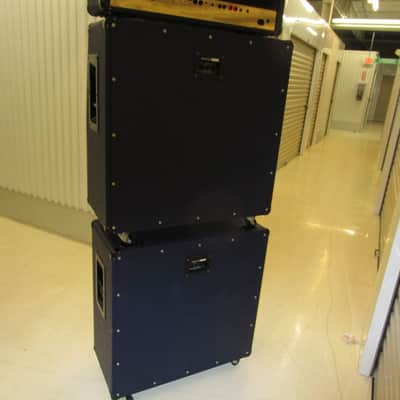 Marshall 1962-1992 30th 6100LE Anniversary BLUE 100 watt FULL Stack near Mint w/ original shipping image 5