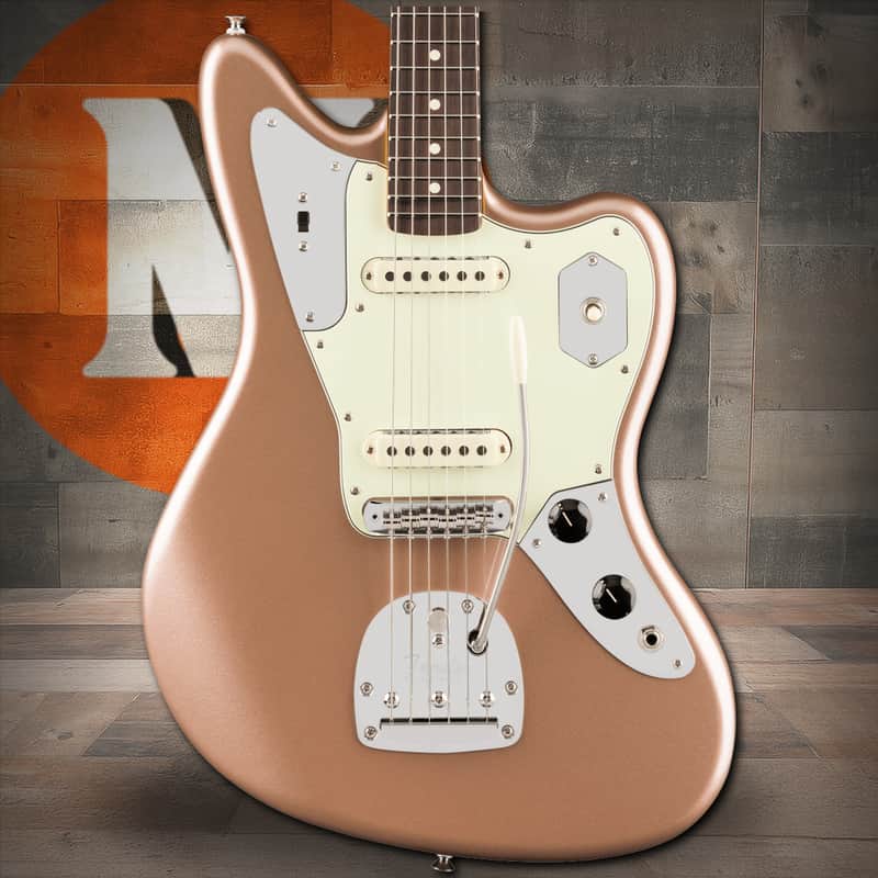 Fender American Professional Classic Jaguar Rosewood Fingerboard - Faded Firemist Gold image 1