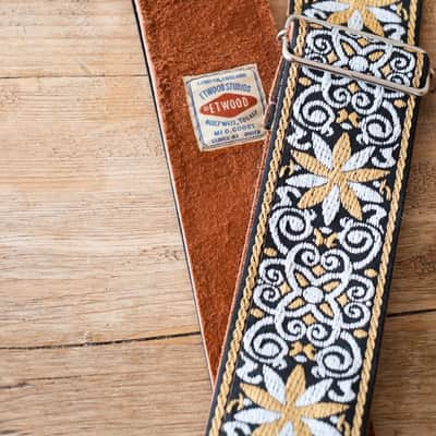 Vintage Gold 60s/70s Hippie Guitar Strap / Handmade in the UK / Case Candy image 5