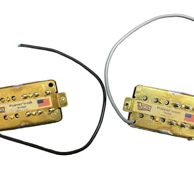 TV Jones Powertron Neck and Bridge Pickup Set - Chrome (New Old Stock) image 2