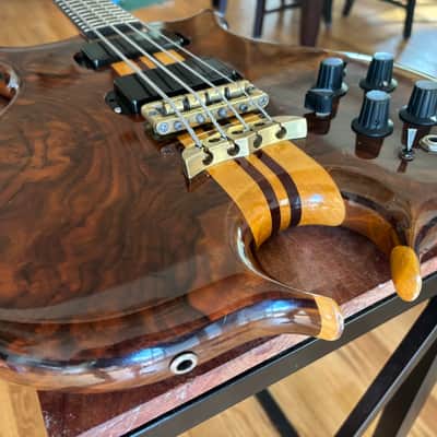 Alembic 20th Anniversary AM 4 string Bass guitar Omega Burl Walnut image 11
