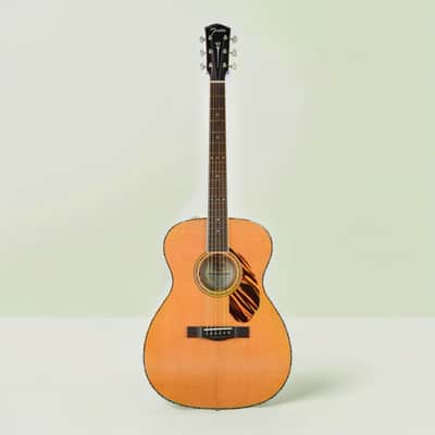 Fender PO-220E Orchestra 6-String Ovangkol Fingerboard Acoustic Guitar (Natural) image 8