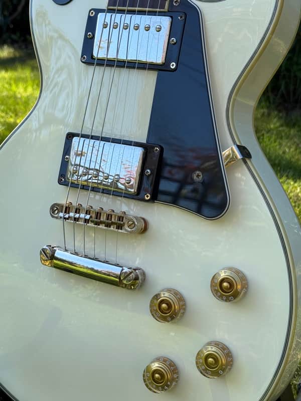 Blitz Les Paul Custom by Aria Pro II, 1992 Vintage White, Made in