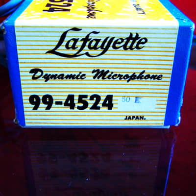 Vintage 1960's Lafayette 99-4524 dynamic harp microphone High Z harp mic w accessories Calrad Aiwa Olson Shield # 1 image 2