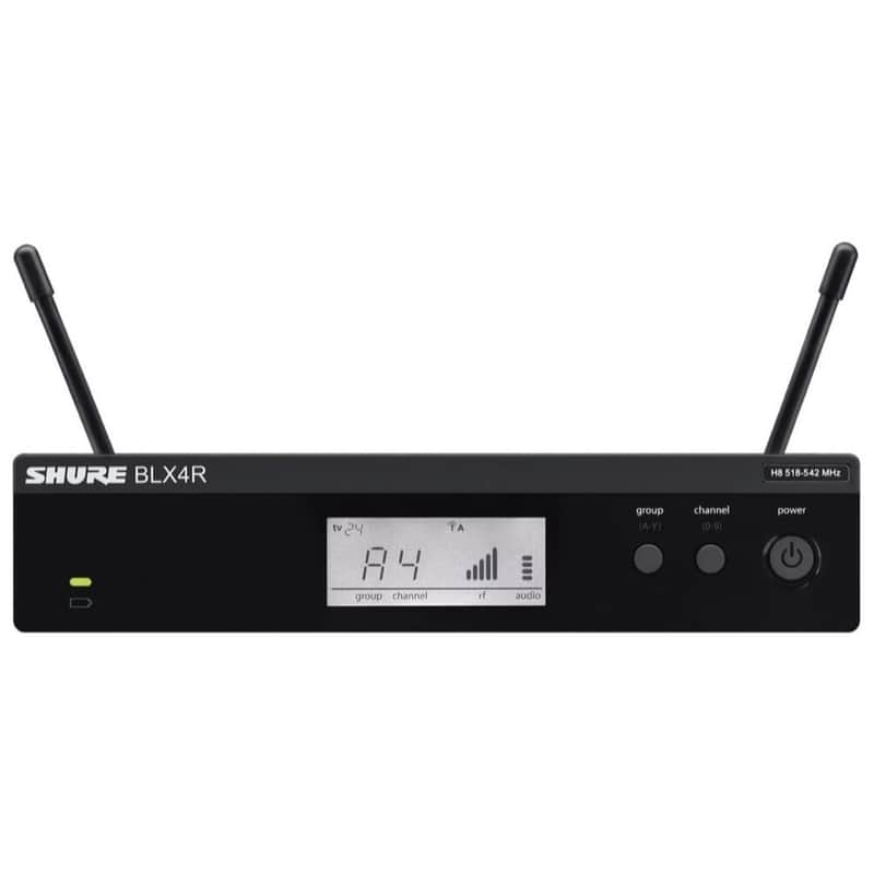 Shure Rackmount BLX4 Wireless Receiver for BLX Wireless System, Band H10 image 1