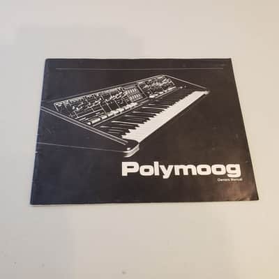 Original Moog Polymoog Synthesizer 203a Owner's Manual