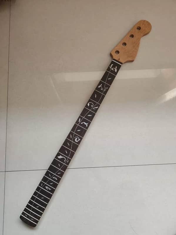 Maple Bass Guitar Neck, 24-Frets Tree of Life Inlay image 1