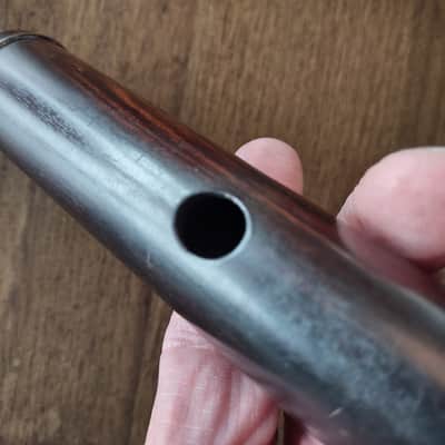 C. Peloubet Dark Wood & Silver 8-Key Antique Flute New York 19th century image 15