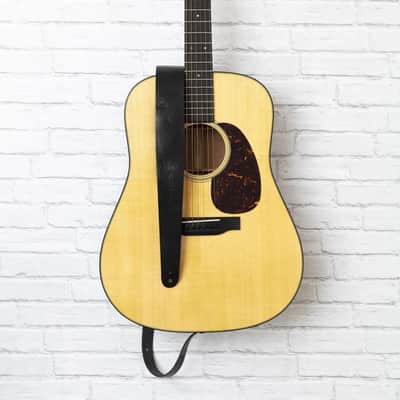 Martin Vintage Leather Guitar Strap, Aged Look, Black - 18A0064 (STR-0064) image 4