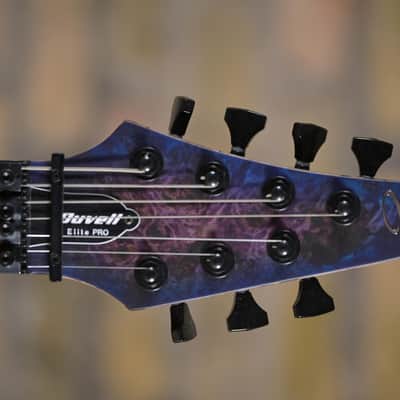 Mayones Duvell Elite Pro 7 Baritone 26,5 - Dirty Purple Blue Burst Satin image 2