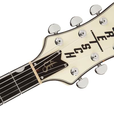 Gretsch G6636T-RF Richard Fortus Sig  Falcon Center Block with String-Thru Bigsby Ebony FB Vintage White with Case image 5