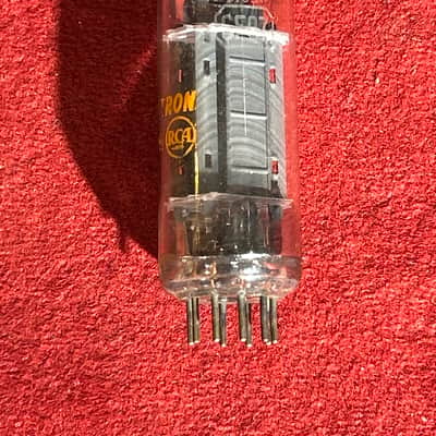 RCA (Single) Vintage 6CG7/6FQ7 Amplifier Electron Vacuum Tube 1960s - Clear Glass / Red Letter image 1