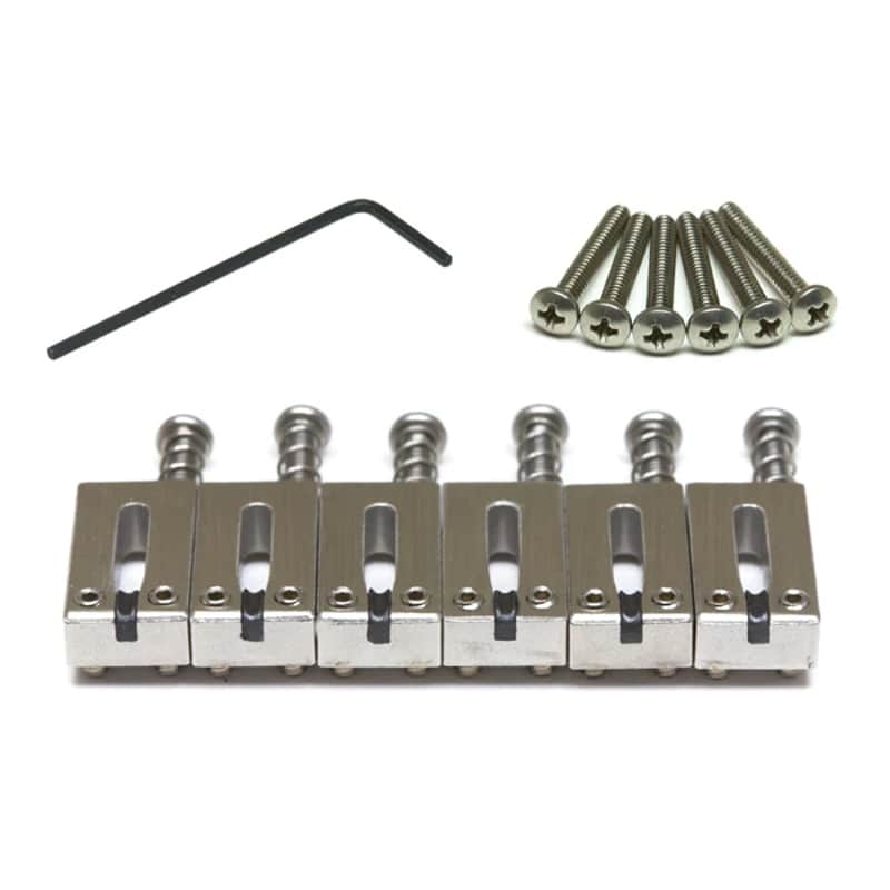 Graphtech String Saver Classics Saddles Set Offset Strat & Tele Style PG-8001 - Brushed Steel image 1