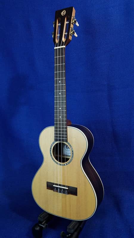 Ohana TK-70R Solid-Top Spruce/Rosewood Tenor Ukulele image 2