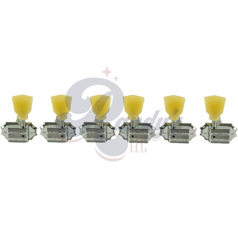 Kluson Tuners (Vintage Diecast Series) w/ Keystone "Tulip" Buttons (L3+R3) - Fits Gibson® CLOSEOUT-Chrome - KVD-3-CPKDR - Chrome image 1