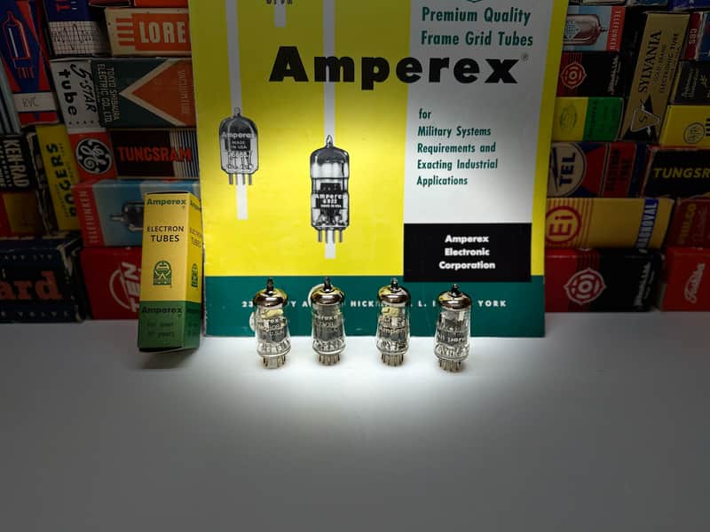4x VintageNOS Amperex USA 7308 Gold Pin /Premium 6DJ8 6922 Upgrade /HotTreble GreatBass PureClarity ClassicWarmth /E188CC CV4108 CCa Rode K2 NTK Preamp Stereo MonoBlocks image 1