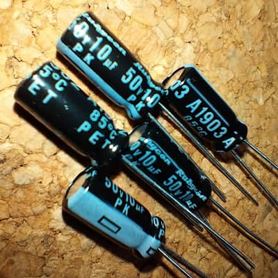 10uF 50V 85℃ Electrolytic capacitor x5pcs : RUBYCON Made in JAPAN image 2