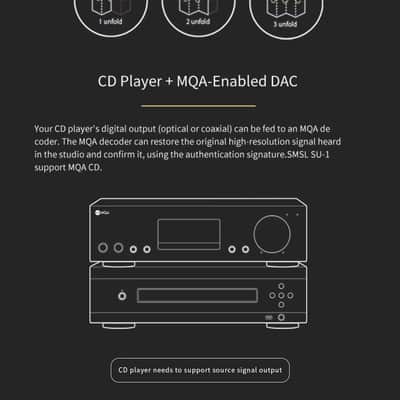 SMSL SU-1 MQA USB-DAC | AK4493S Preamplifier, 768Khz/32Bit & DSD512 image 9