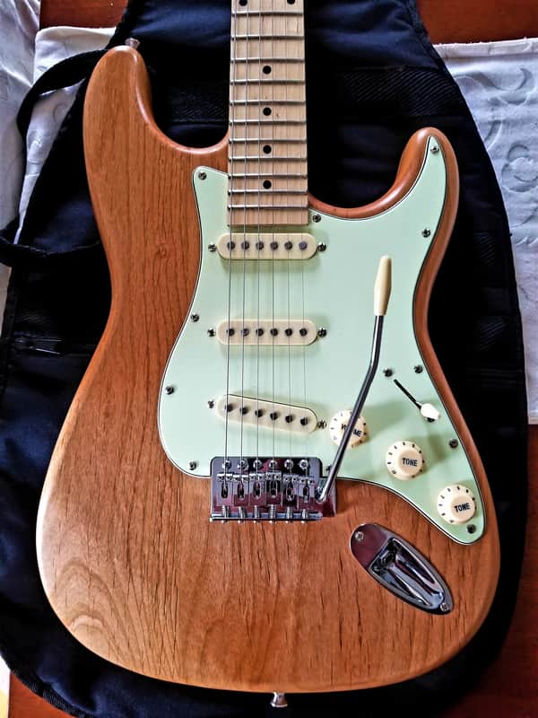Custom Build "Flinty Minty" Strato-liscious Natural Alder/Maple Mint Green Pickguard Cream Knob/Tips image 1