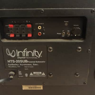 Infinity HTS-20SUB Black Home Stereo Subwoofer 100W image 4