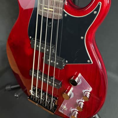Yamaha BB735A Broad Bass 5-String Bass Guitar Fired Red Finish w/ Gig Bag (246) image 7
