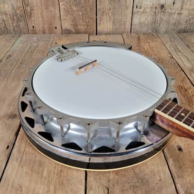 Framus Tenor 4 String Banjo 1960s w/ Chipboard Case image 9