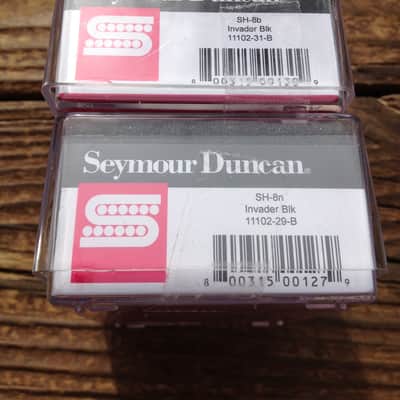Seymour Duncan SH-8 Invader Humbucker Pickup SET Black Ceramic Neck & Bridge image 3