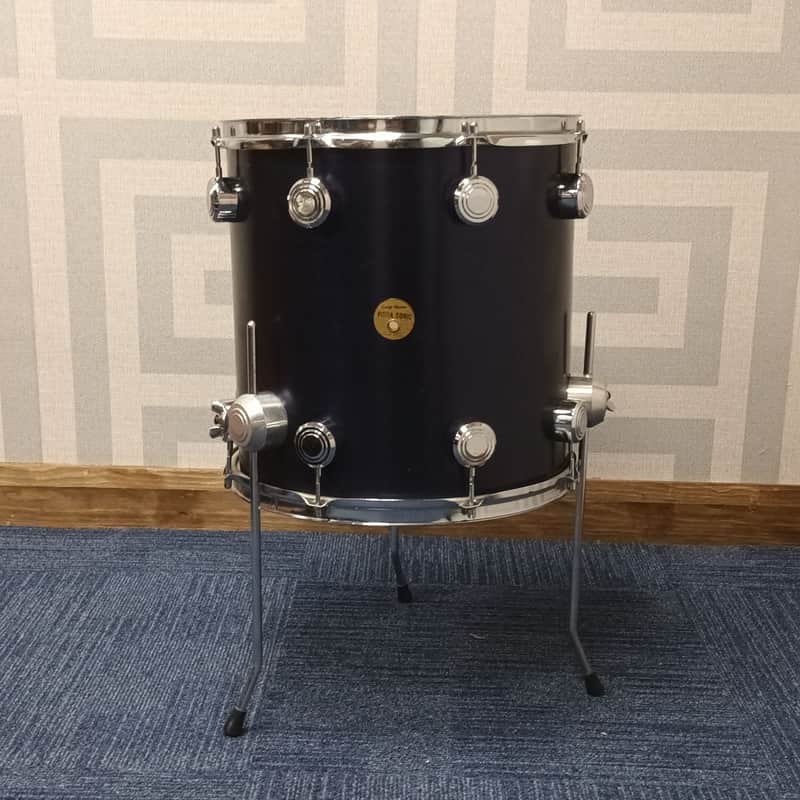 George Hayman Vibrasonic 14″ x 14″ Floor Tom Drum in Midnight Blue – Rare image 1
