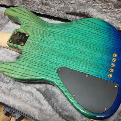 2018 Bacchus Exotic Wood Custom Woodline 517 Japan Handmade Series 5 String Bass image 11