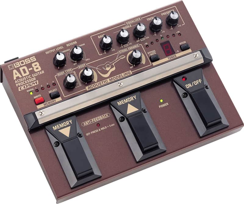 Boss AD-8 Acoustic Guitar Processor Pedal | Reverb